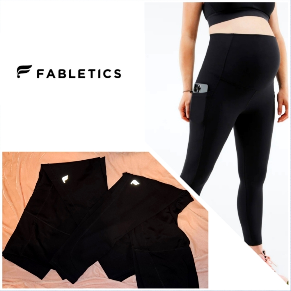 VGUC Fabletics PureLuxe High-Waisted Maternity 7/8 Legging